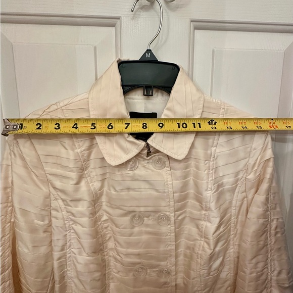 DESIGNER! DONCASTER COLLECTION!🌸100% SILK PEACOAT/DUSTER/White/Size-10 - Picture 16 of 16